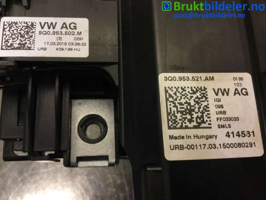 Bryter combi til VW Passat 2015-2019 (Fase 1) (B8) (B8) (VOLKSWAGEN|3Q0 953 521 AM||5Q0 953 502 M)