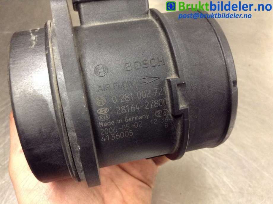 Luftmengde/luftmassemåler til Hyundai Santa Fe 2006-2009 (Type II, Fase 1)  (HYUNDAI|28164-27800|0 281 002 721|)
