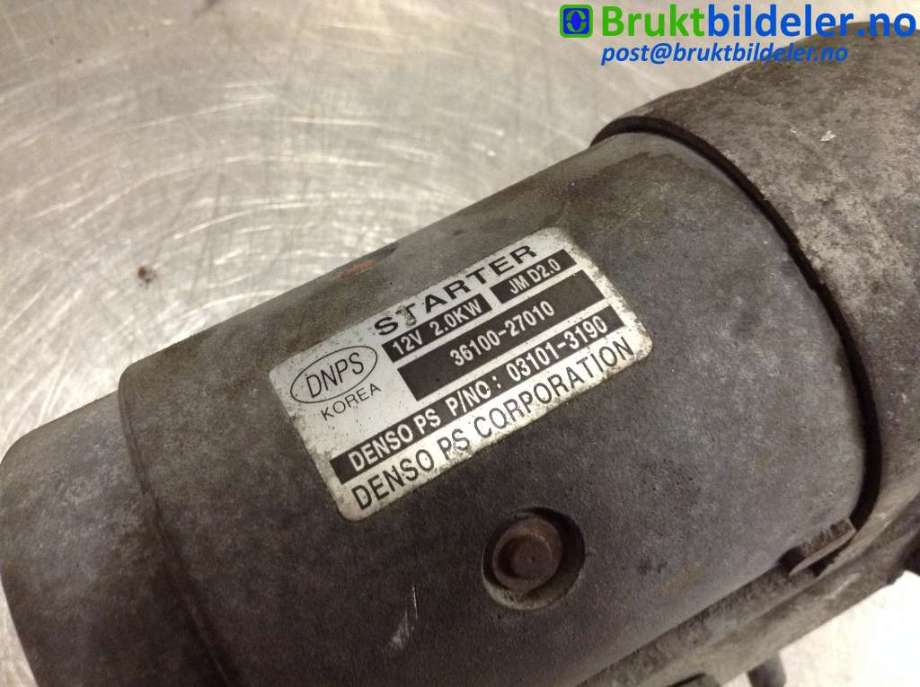Starter diesel til Hyundai Santa Fe 2006-2009 (Type II, Fase 1)  (HYUNDAI|36100 27010|03101-3190|)