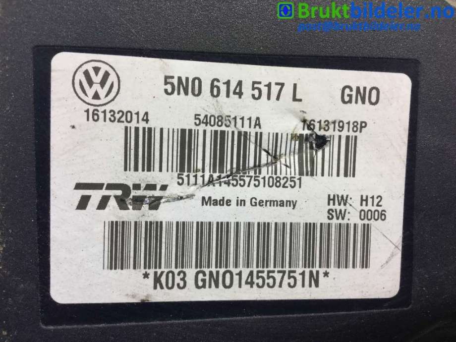 ABS sentral til VW Tiguan 2007-2011 (Type I, Fase 1)  (VOLKSWAGEN|5N0614517L|16132014|)