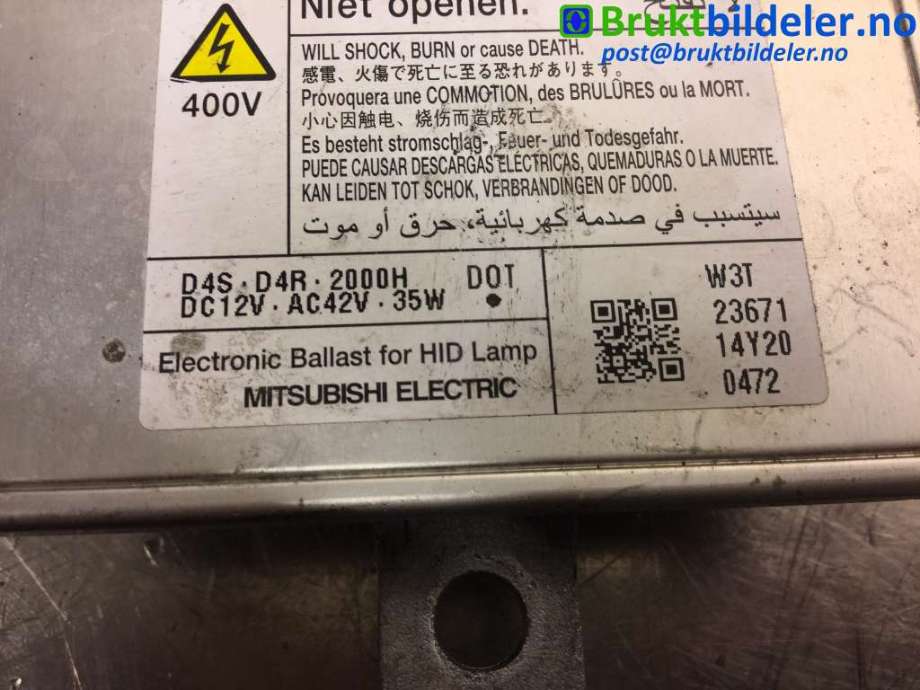 Styreenhet xenon/ballast til Honda CR-V 2012-2018 (Type IV)  (HONDA||W3T2367114Y200472)