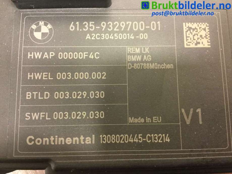 Styreenhet comfort (BCM) til BMW 3-Serie 2012-2018 (F30/F31/F34) (F30/F31/F34) (BMW|61359329700|)