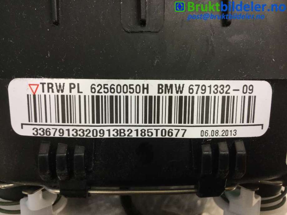 Airbag rattpute til BMW 3-Serie 2012-2018 (F30/F31/F34) (F30/F31/F34) (BMW|6791332-09|62560050H|)