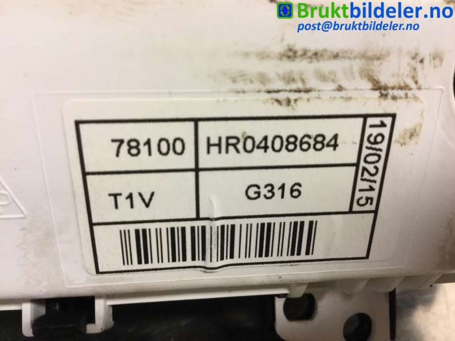 Instrumentpanel til Honda CR-V 2012-2018 (Type IV) (HONDA|78100-T1V-G316|)