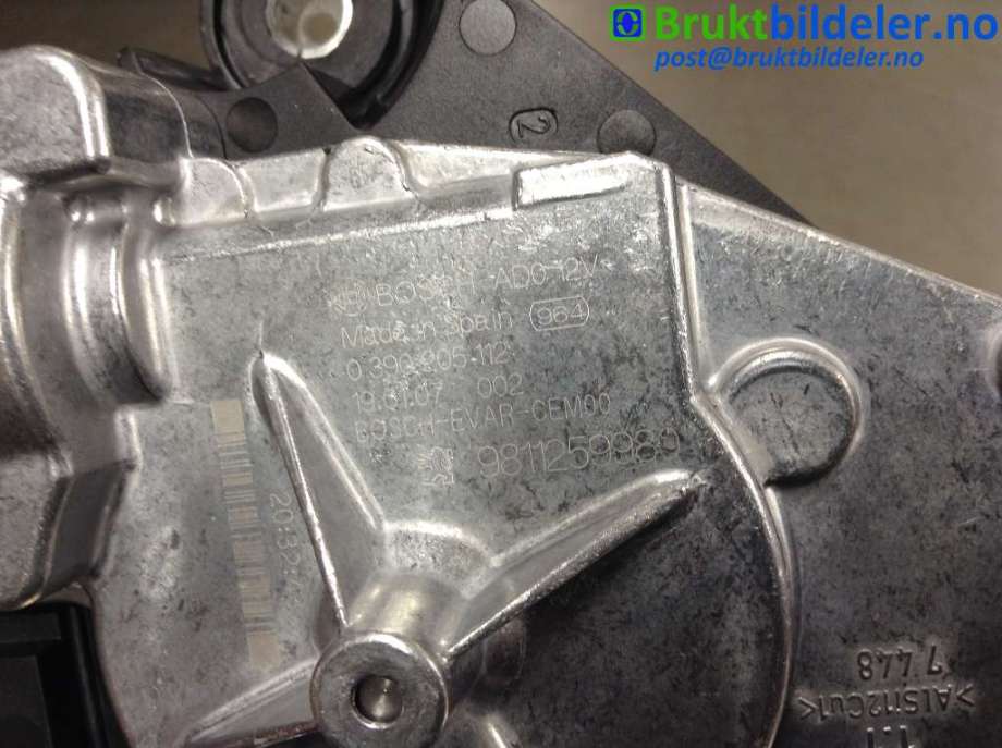Viskermotor bakrute til Peugeot 3008 2016-->> (Type II)  (PEUGEOT|9811259980|0 390 205 112|)