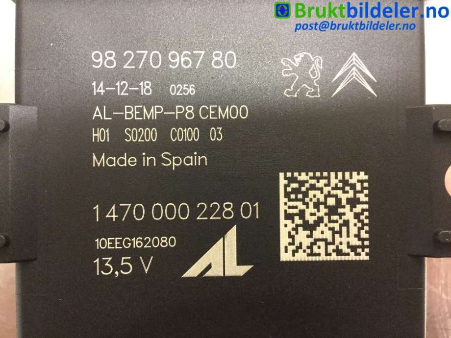 Styreenhet diverse til Peugeot 3008 2016-->> (Type II)  (PEUGEOT|9827096780|147000022801|)