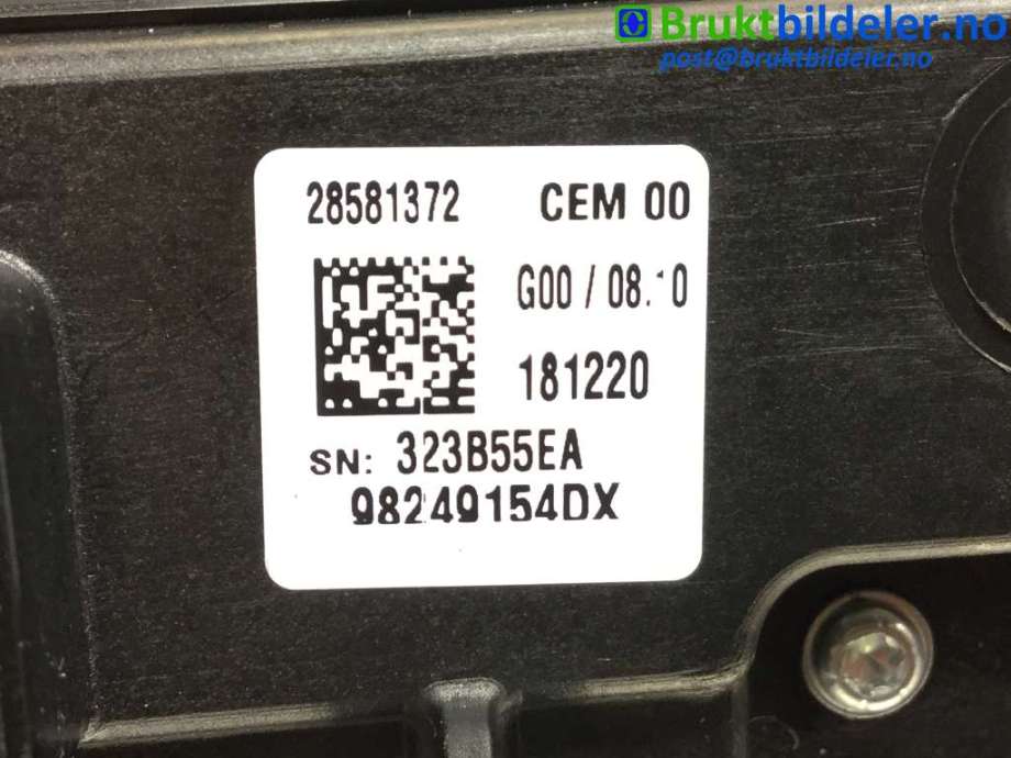 Varmeapparat betjening til Peugeot 3008 2016-->> (Type II)  (PEUGEOT|98249154DX|28581372|)