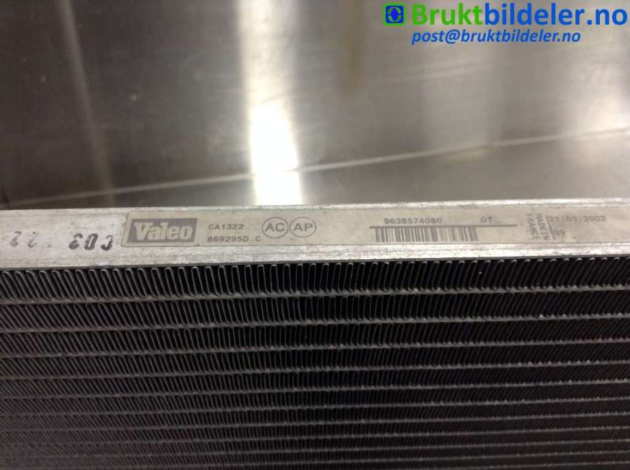 Aircondition radiator til Peugeot 307 2001-2004 (Fase 1)  (PEUGEOT|9638574080|869295D|)