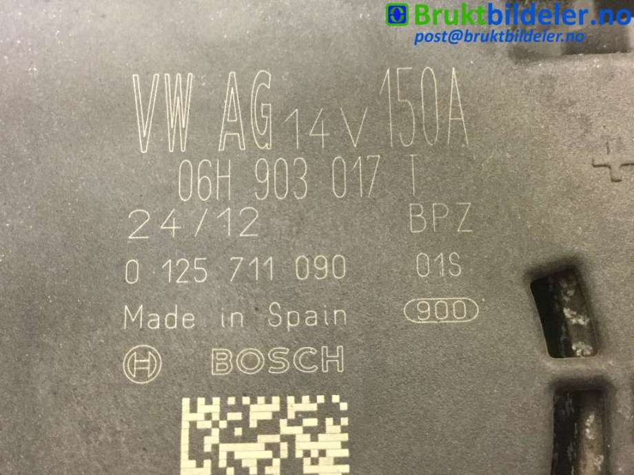 Dynamo til Audi A5 2007-2016 (Type I)  (AUDI|06H 903 017 T|0 125 711 090|)