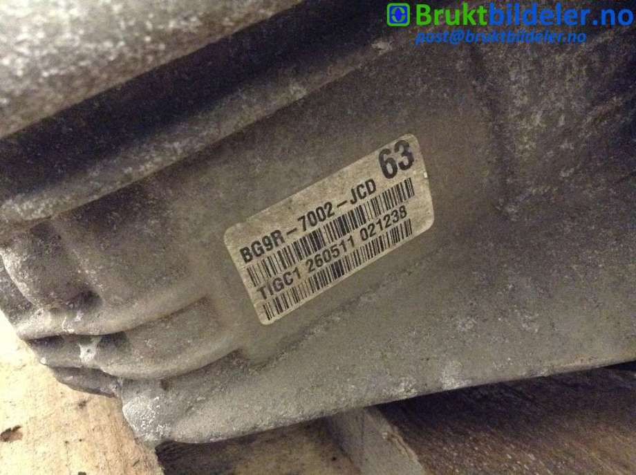 Girkasse manuell 6-trinn til Volvo V70 2007-2013 (Type III, Fase 1)  (VOLVO|BG9R-7002-JCD|MMT6|)