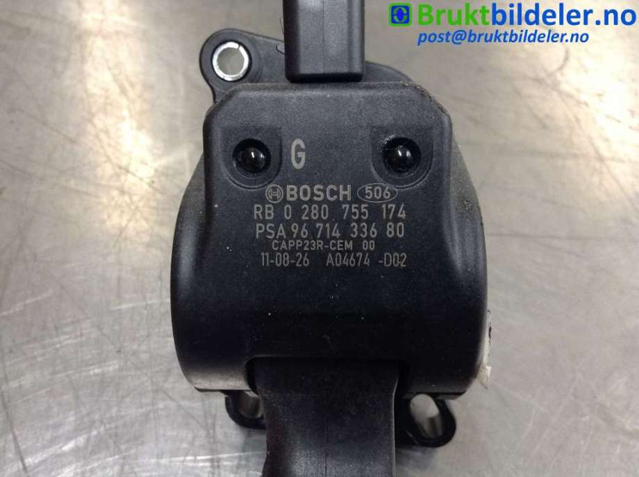 Pedal gass til Peugeot 207 2006-2012  (PEUGEOT|96 714 336 80|0 280 755 174|)