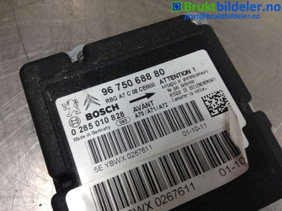 Airbag elektronikk til Peugeot 207 2006-2012  (PEUGEOT|9675068880|0 285 010 828|)
