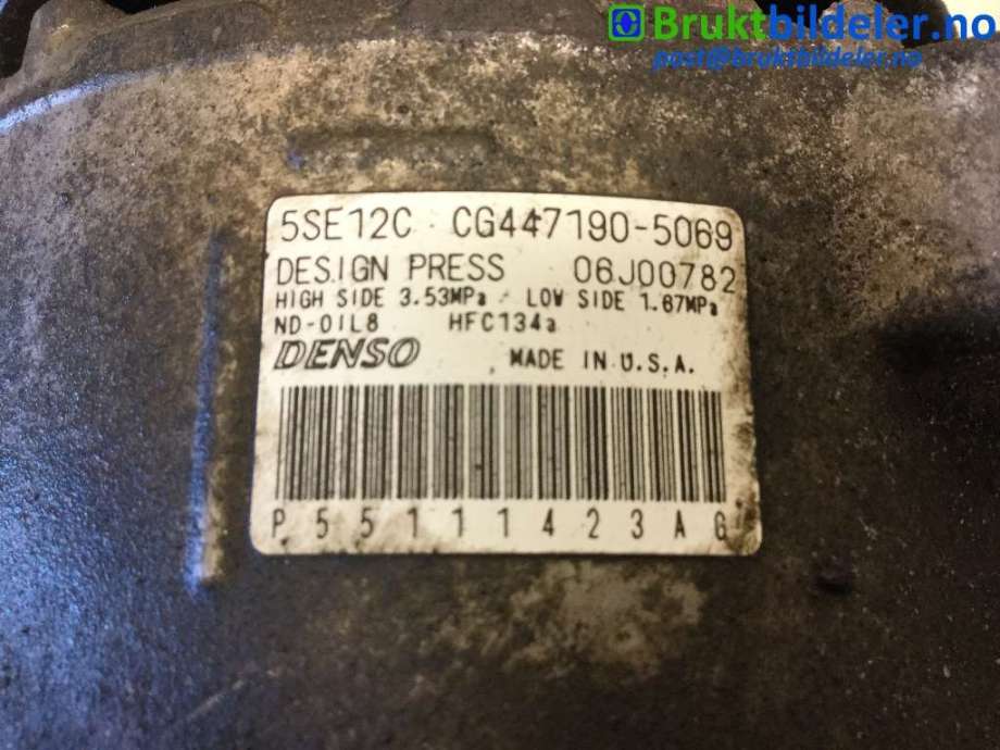 Aircondition kompressor til Dodge Caliber 2006-2010  (DODGE|55111423AG|CG4471905069|)