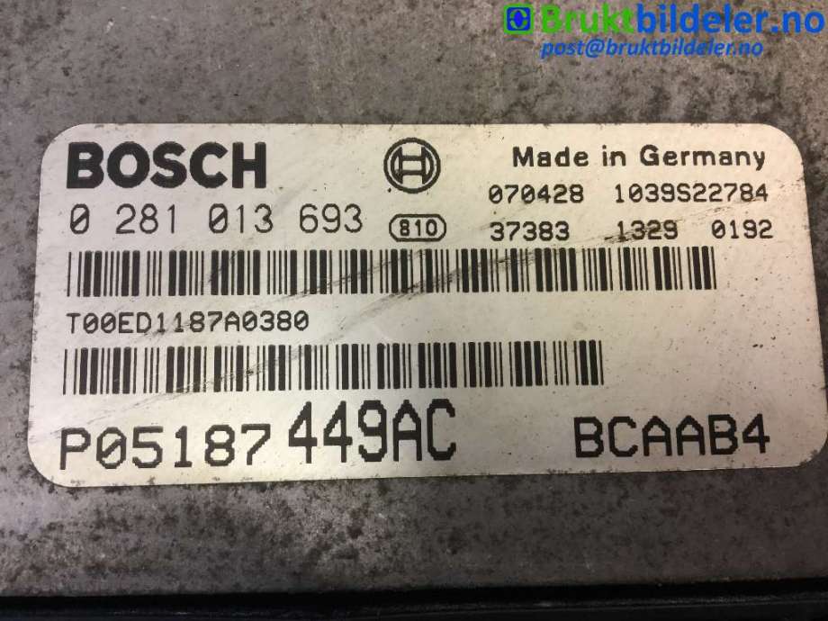 Styreenhet motor til Dodge Caliber 2006-2010  (DODGE|05187449AC|0 281 013 693|)