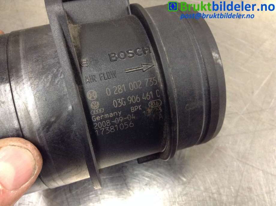 Luftmengde/luftmassemåler til VW Golf VI 2008-2012 (VOLKSWAGEN|03G 906 461 C|0 281 002 735|)