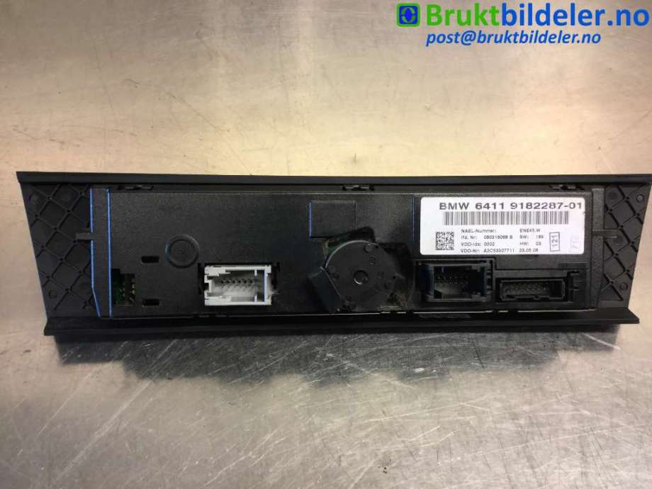 Varmeapparat betjening til BMW 3-Serie 2005-2011 (E90/E91/E92/E93) (E90/E91/E92/E93) (BMW|64 11 9 182 287-01|A2C53307711|)