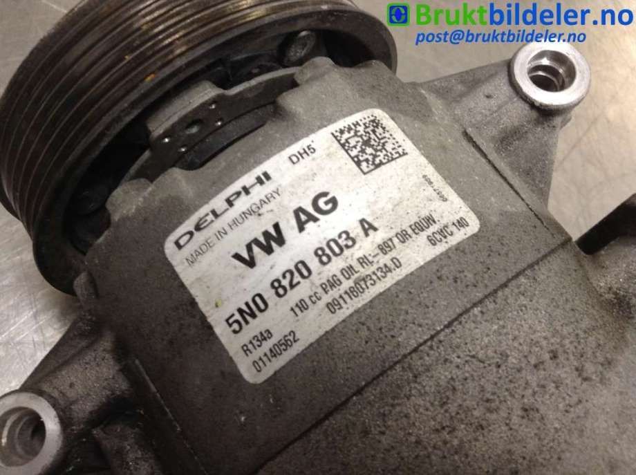 Aircondition kompressor til VW Golf VI 2008-2012  (VOLKSWAGEN|5N0 820 803 A|01140562|)