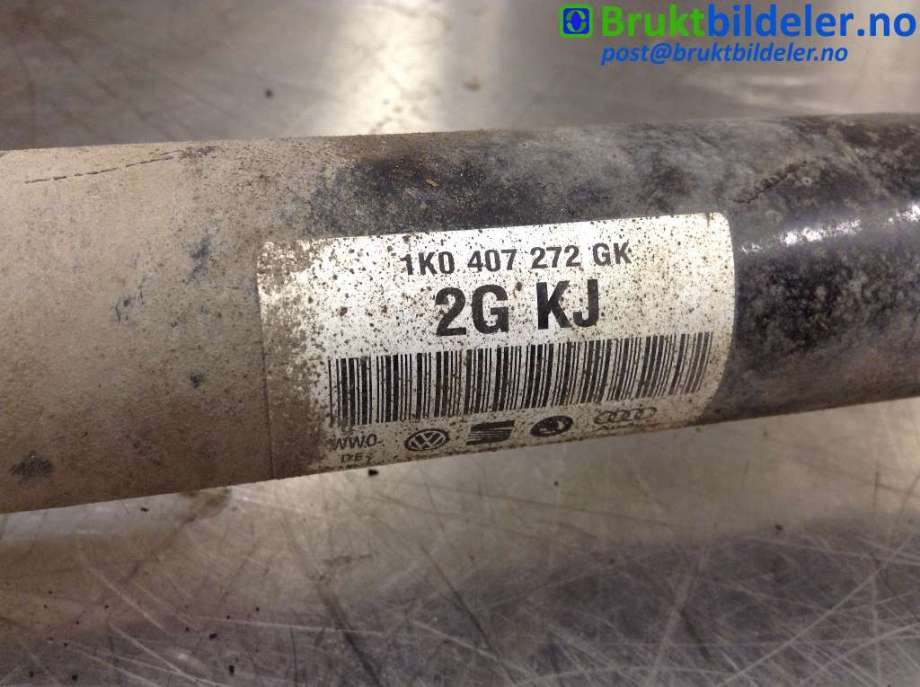 Drivaksel høyre foran til VW Golf VI 2008-2012 (VOLKSWAGEN|1K0 407 272 GK|)