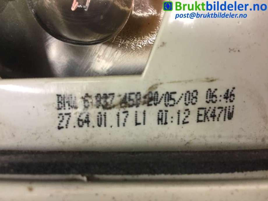 Baklykt venstre indre til BMW 3-Serie 2005-2011 (E90/E91/E92/E93) (E90/E91/E92/E93) (BMW|6 937 459|)