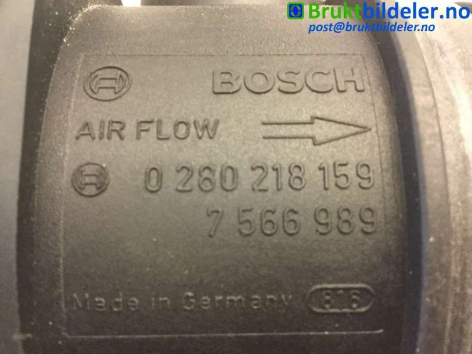 Luftmengde/luftmassemåler til BMW 3-Serie 2005-2011 (E90/E91/E92/E93) (E90/E91/E92/E93) (BMW|7 566 989|0 280 218 159|)