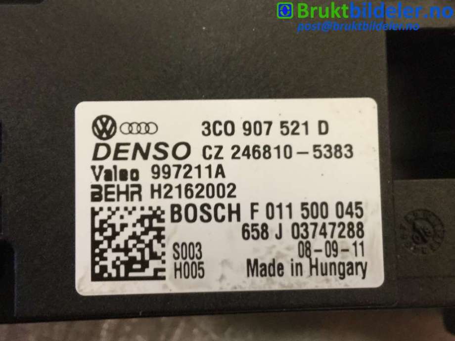 Varmeapparat motstand til VW Golf VI 2008-2012  (VOLKSWAGEN|3C0 907 521 D|F011500045|CZ2468105383)