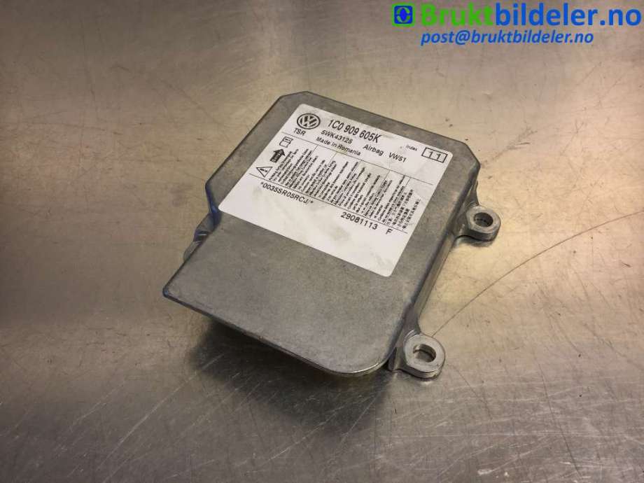 Airbag elektronikk til VW Polo, 2005-2009 (Type IV, Fase 2)  (VOLKSWAGEN|1C0909605K)