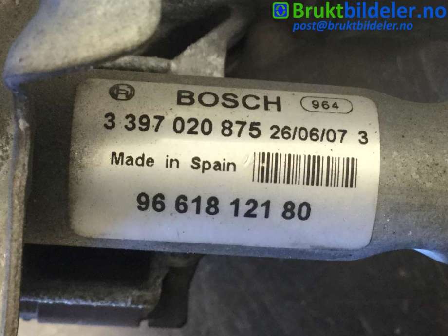 Viskermotor frontrute til Peugeot 407 2004-2010  (PEUGEOT||0390241968|96 618 121 80)