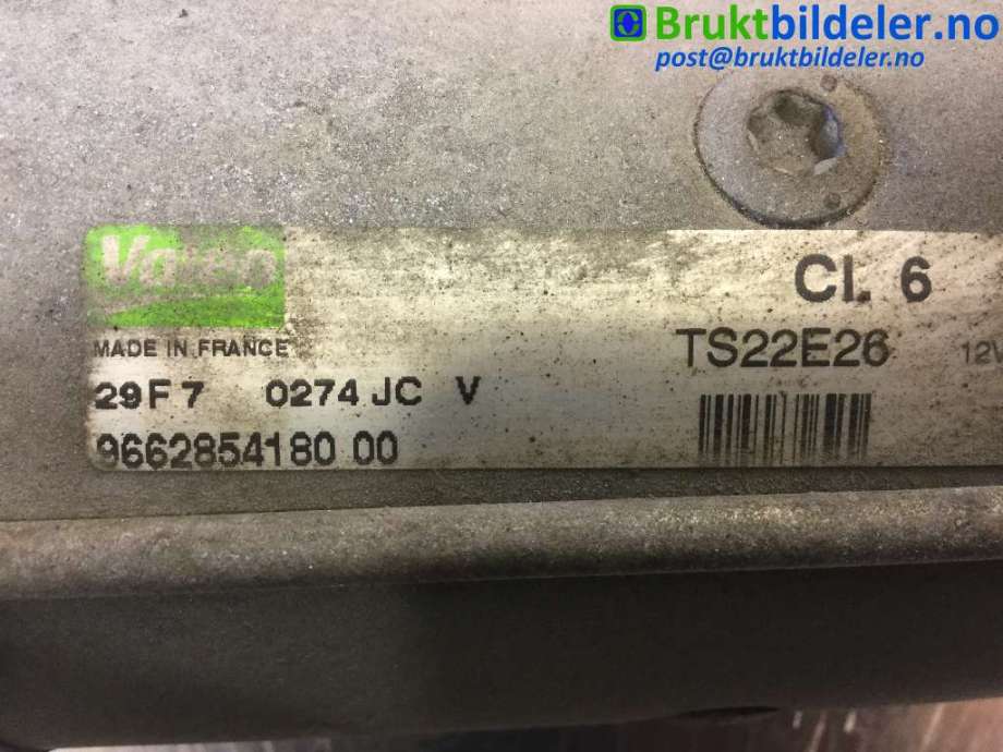 Starter diesel til Peugeot 407 2004-2010  (PEUGEOT|9662854180|TS22E26|)