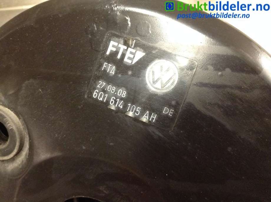 Bremsekraft-forsterker til VW Polo 2005-2009 (Type IV, Fase 2) (VOLKSWAGEN|6Q1 614 105 AH|)