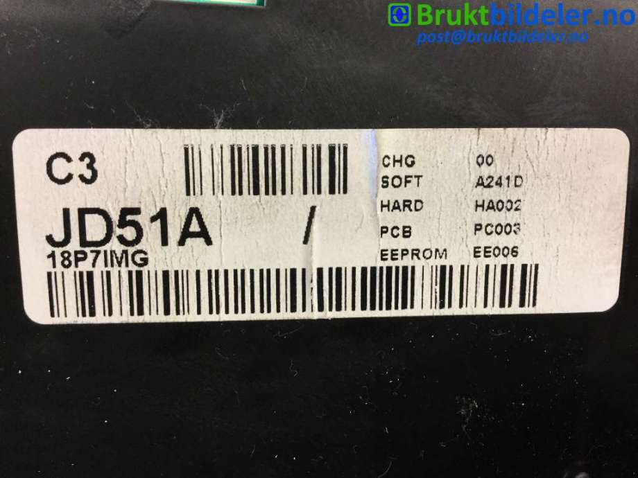 Instrumentpanel til Nissan Qashqai 2007-2010 (Type I, Fase 1) (NISSAN|18P7IMG JD51A|)