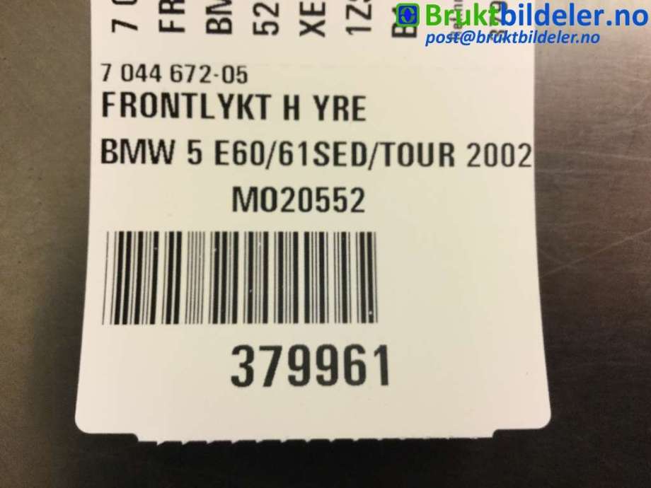 Bremsecaliper høyre foran til BMW 5-Serie 2003-2010 (E60/E61) (E60/E61) (BMW|34 11 6 753 660|)