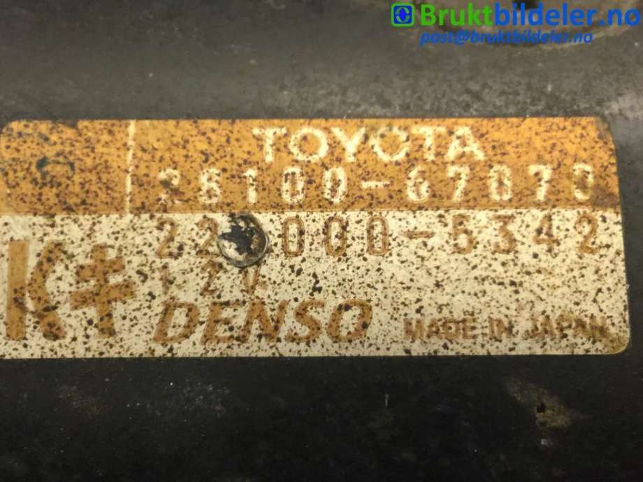 Starter diesel til Toyota Hiace 2001-2006 (Fase 2)  (TOYOTA|28100-67070|22800-5342|)