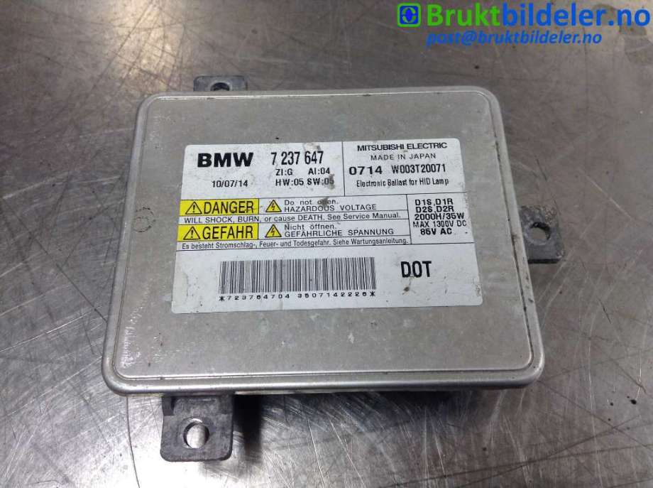 Control Unit, Xenon/Ballast til BMW 3-Serie 2005-2011 (E90/E91/E92/E93) (E90/E91/E92/E93) (BMW|7 237 647|W003T20071|)