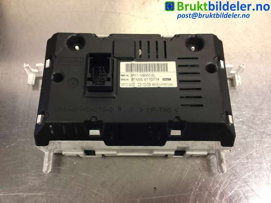 Instrument kjørecomputer til Ford Fiesta 2008-2012 (Type VI, Fase 1) (FORD|8A6T-18B955-BL|)