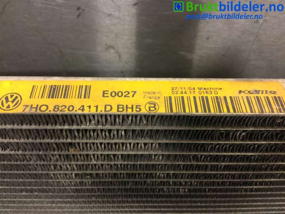 Aircondition radiator til VW Transporter / Caravelle 2003-2009 (Fase 1) (T5) (T5) (VOLKSWAGEN|7H0820411D|)