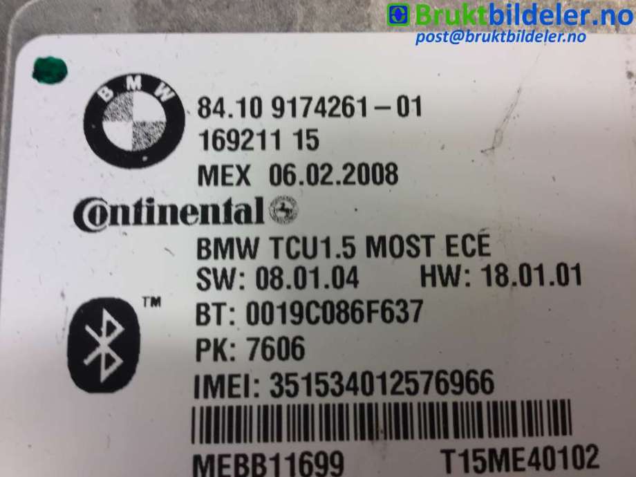 Styreenhet diverse til BMW 5-Serie 2003-2010 (E60/E61) (E60/E61) (BMW|8410 9174261-01|)