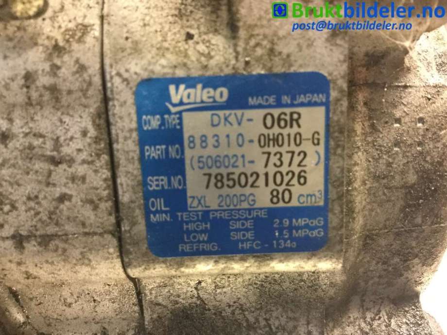 Aircondition kompressor til Peugeot 107 2006-2014  (PEUGEOT|88310-0H010-G|506021-7372|)