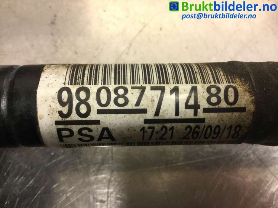 Drivaksel venstre foran til Peugeot 5008 2017-->> (Type II) (PEUGEOT|9808771480|)