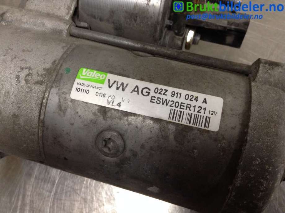 Starter diesel til VW Touran 2010-2015 (Type I, Fase 3) (VOLKSWAGEN|02Z 911 024 A|ESW20ER121|)