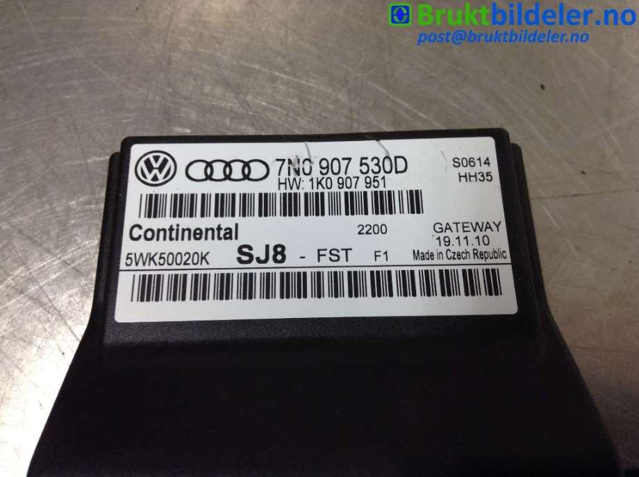 Styreenhet diverse til VW Touran 2010-2015 (Type I, Fase 3) (VOLKSWAGEN|7N0 907 530 D|)