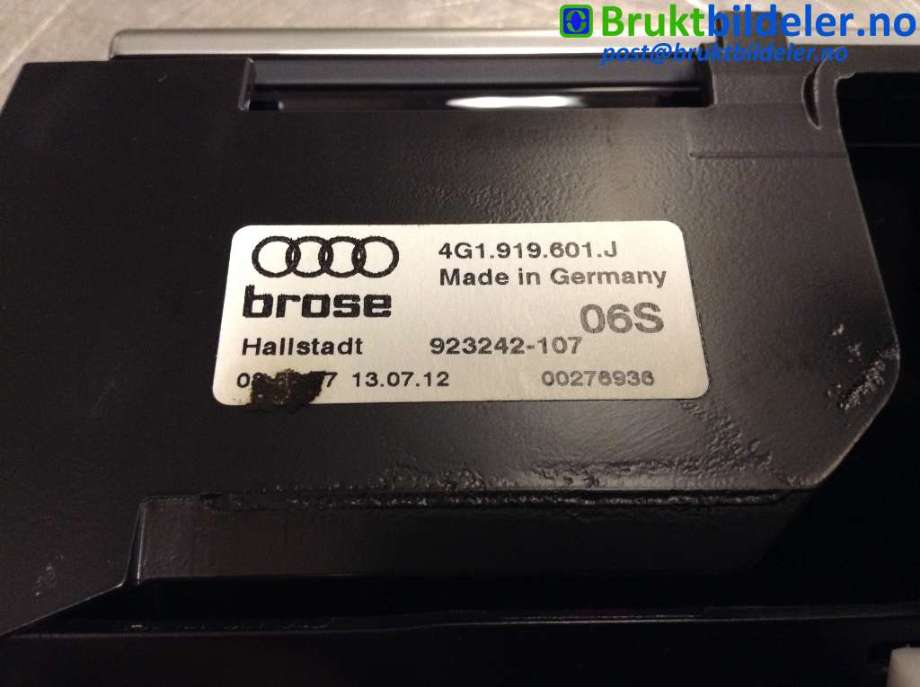 Instrument kjørecomputer til Audi A6 2011-2014 (Type IV, Fase 1) (C7) (C7) (AUDI|4G1 919 601 J|923242-107|)