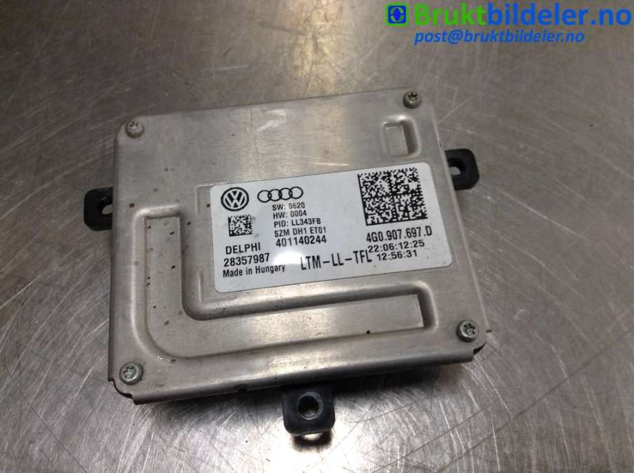 Styreenhet xenon/ballast til Audi A6 2011-2014 (Type IV, Fase 1) (C7) (C7) (AUDI|4G0 907 697 D|28357987|)