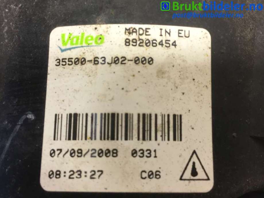 Tåkelykt venstre foran til Opel Agila 2008-2013  (OPEL|3550063J02000|89206454|)