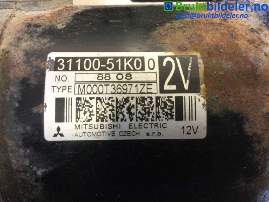 Starter til Opel Agila 2008-2013 (OPEL|3110051K002V|M000T36971ZE|)