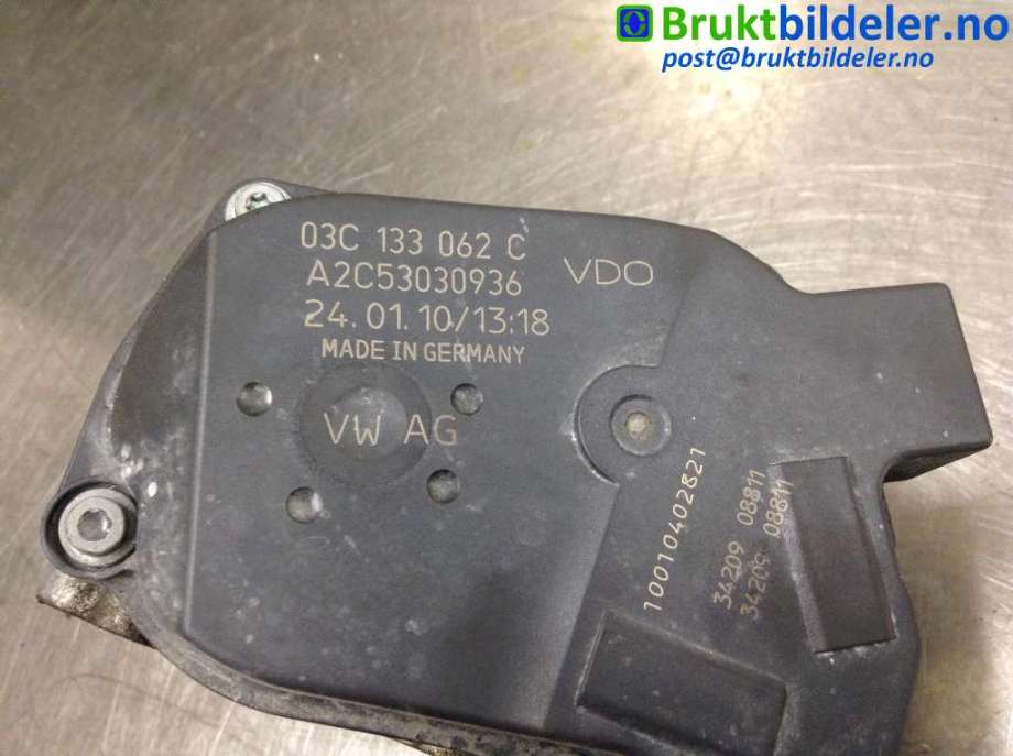 Spjeldhus til VW Golf VI 2008-2012 (VOLKSWAGEN|03C 133 062 C|A2C53030936|)