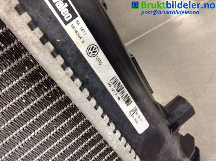 Radiator (manuell gir) til VW Golf VI 2008-2012  (VOLKSWAGEN|1K0 121 253 BB|)
