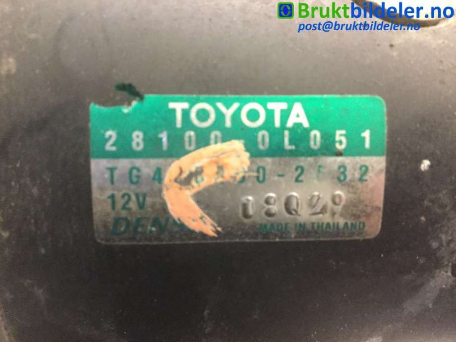 Starter diesel til Toyota Hilux 2012-2016  (TOYOTA|28100-0L051|TG4280002632|)