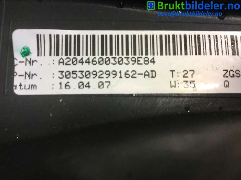 Ratt til Mercedes C-Klasse 2007-2011 (Fase 1) (W204) (W204) (MERCEDES|A 204 460 03 03|)