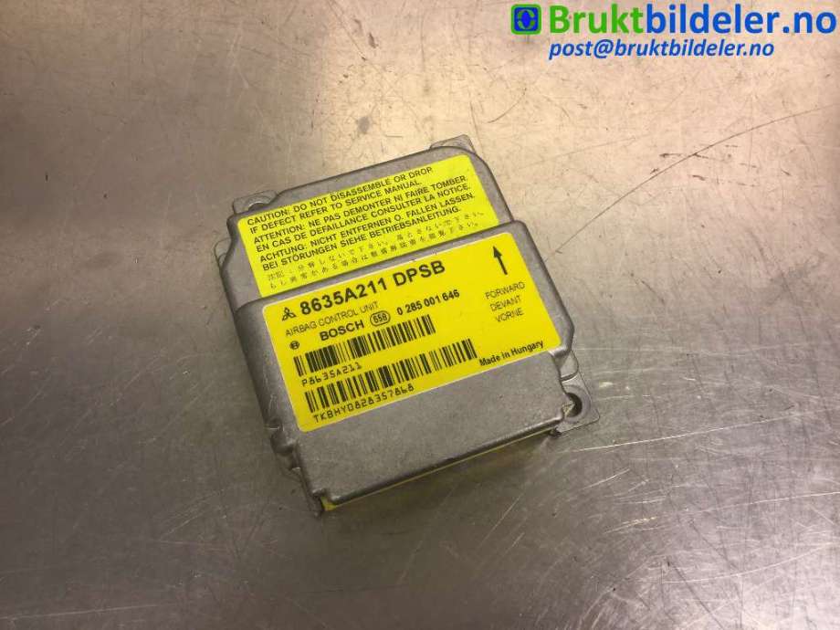 Airbag elektronikk til Mitsubishi Colt, 2009-2013 (Type VII, Fase 2) (MITSUBISHI|8635A211)
