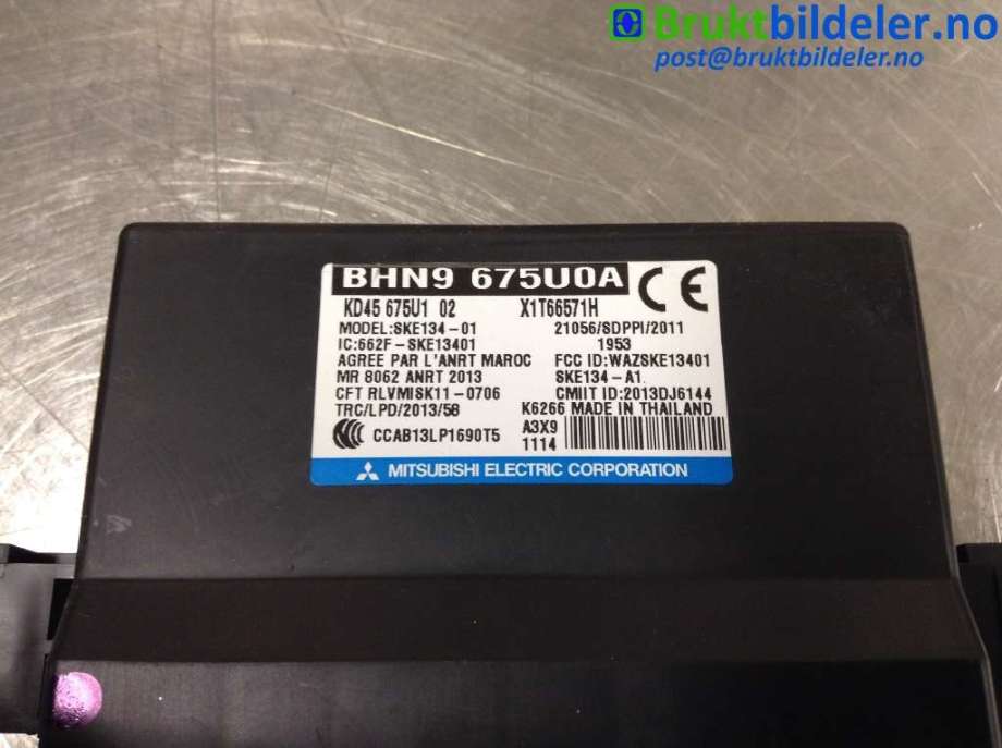 Styreenhet nøkkelfri/keyless til Mazda CX-5 2012-2017 (Type I)  (MAZDA|KD45 675U1 02|X1T66571H|)